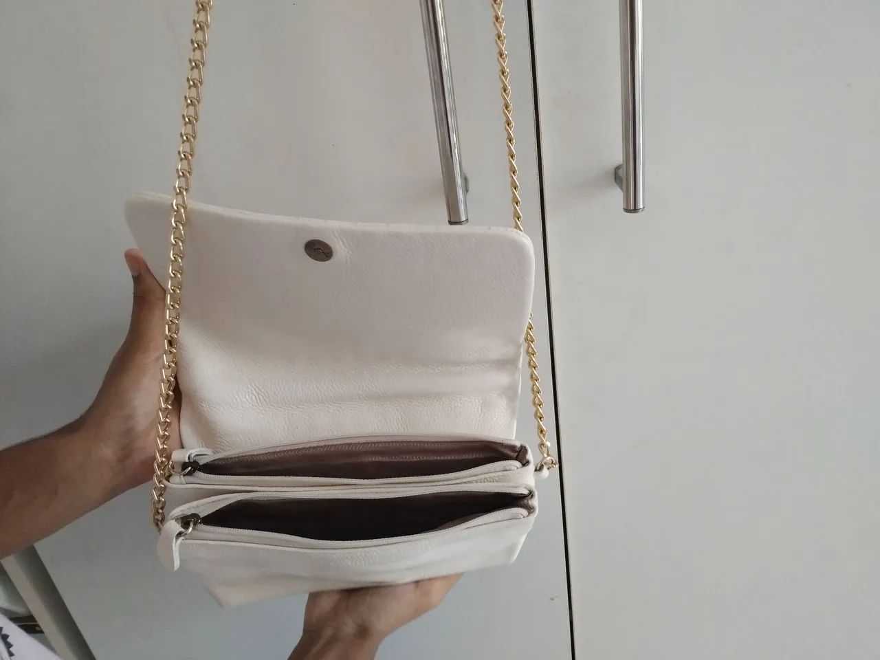 Bolsa Constance Couro offwhite  - Foto 2