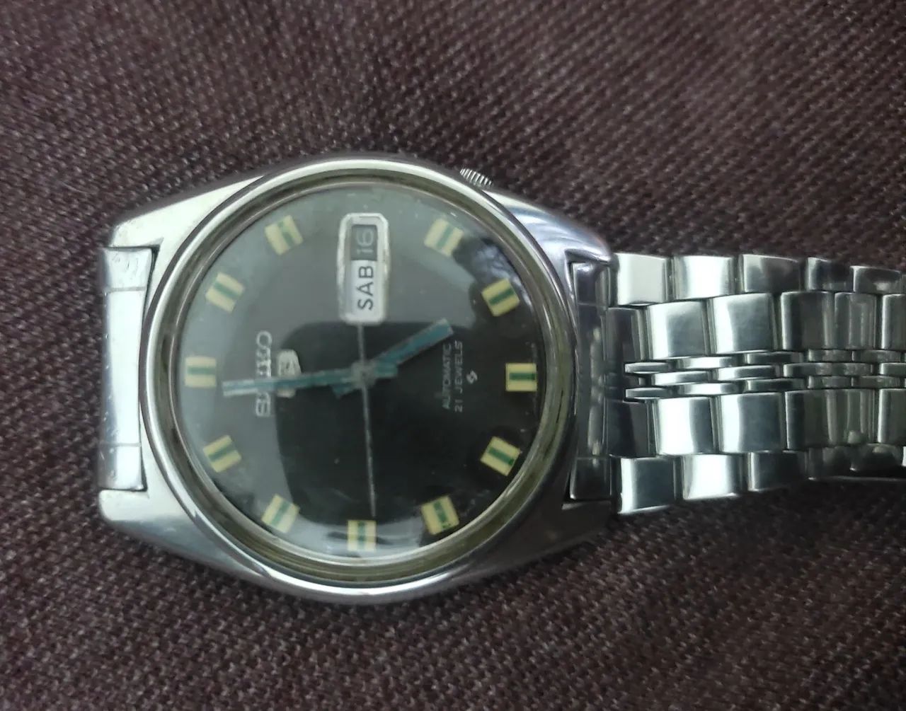 Relógio seiko 5 21j movimento automático 6119 - Foto 5