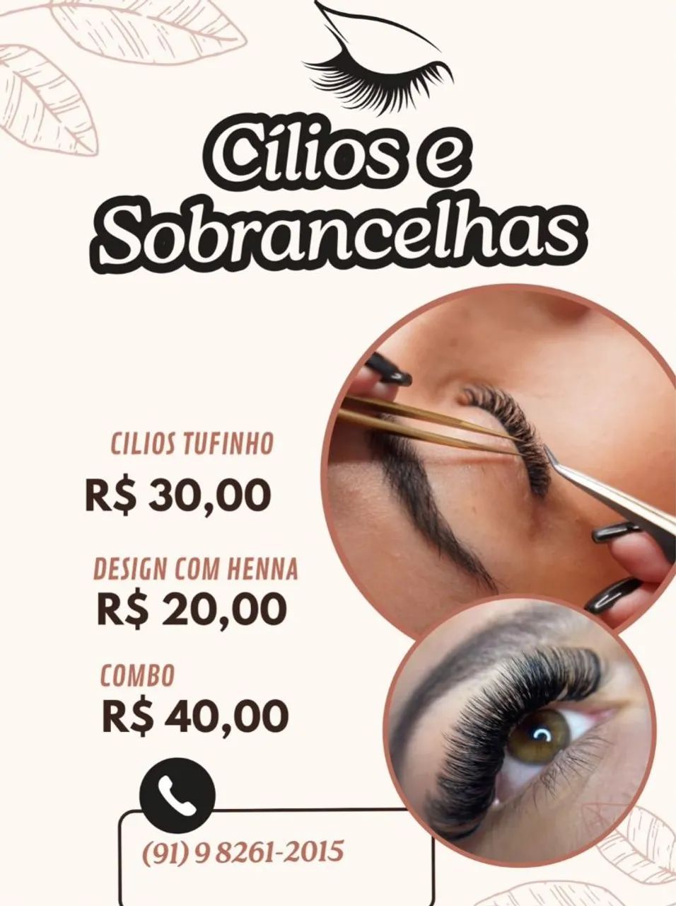 Cílios e sobrancelhas