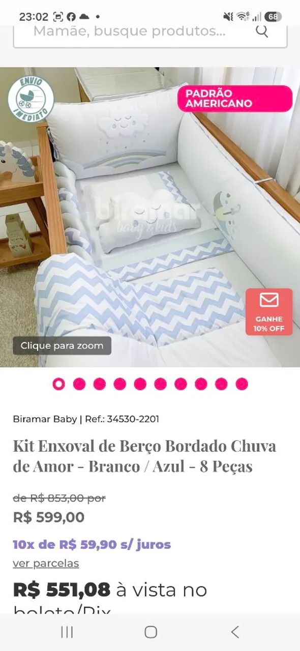 Kit Berço meninA + cadeirinha balanço  - Foto 2