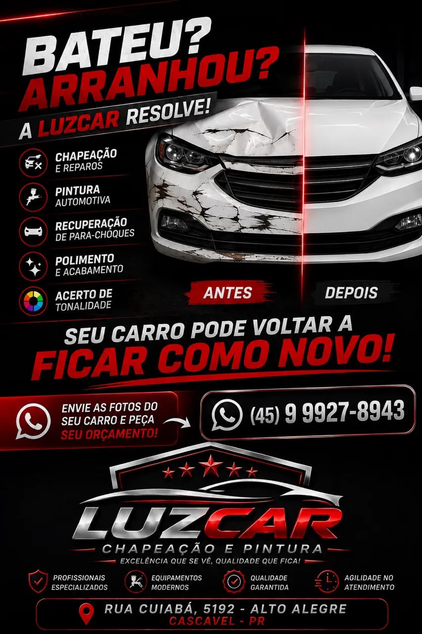 Bateu? Amassou? Arranhou?