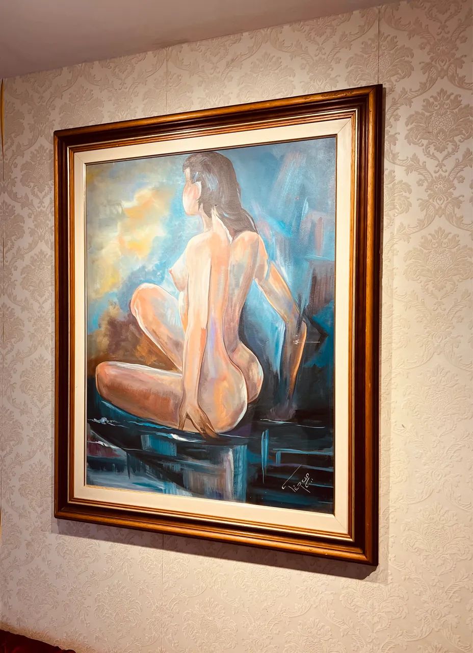 Bela pintura em óleo s/ Eucatex  - Foto 3