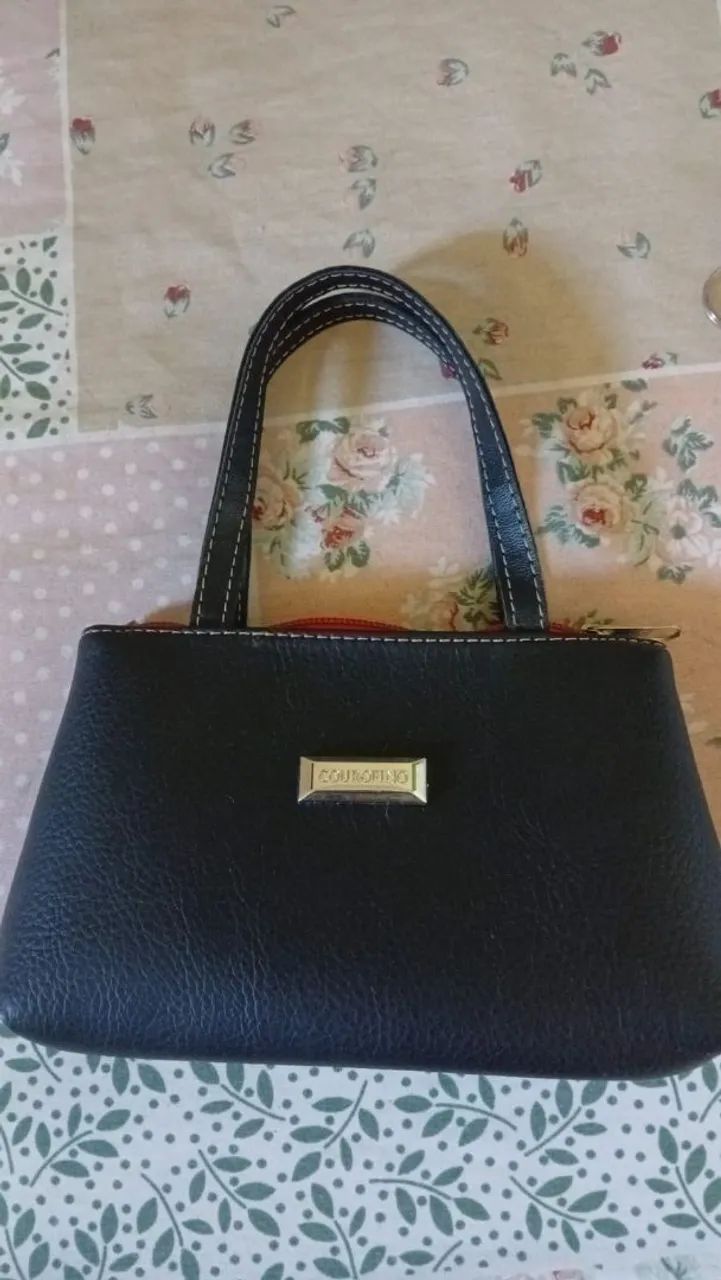 Bolsa mini couro fino