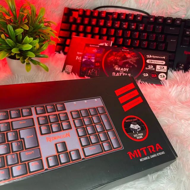 Red Dragon Mitra Teclado 100% - Switch Marrom - Foto 2