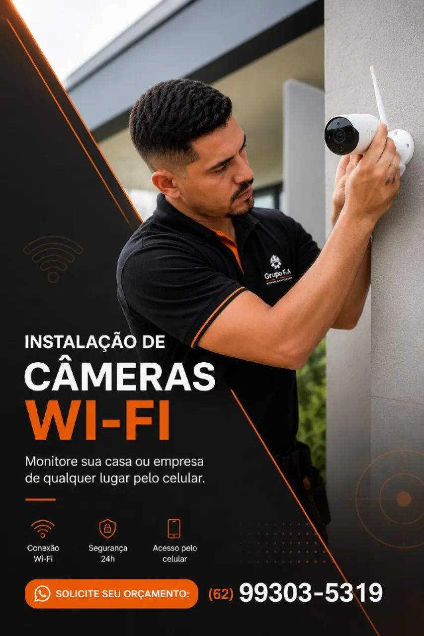Instalação de cameras wi-fi