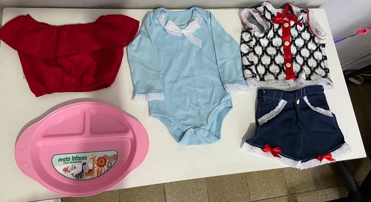 Lote de bebê menina 0-3 meses
