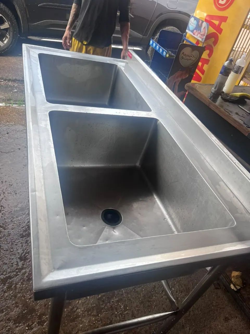 Pia Industrial com Duas Cubas