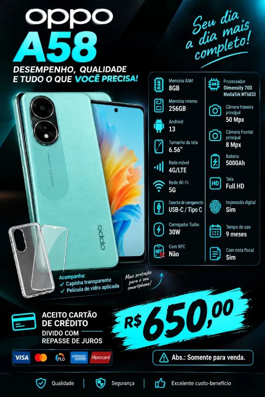 CELULAR OPPO A58