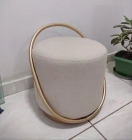 Puff Lunar Tecido Linho Bege - Promoção!! - Foto 3