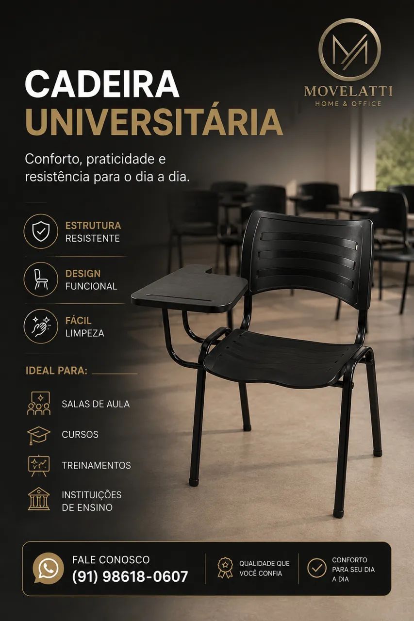 Cadeira universitária iso 