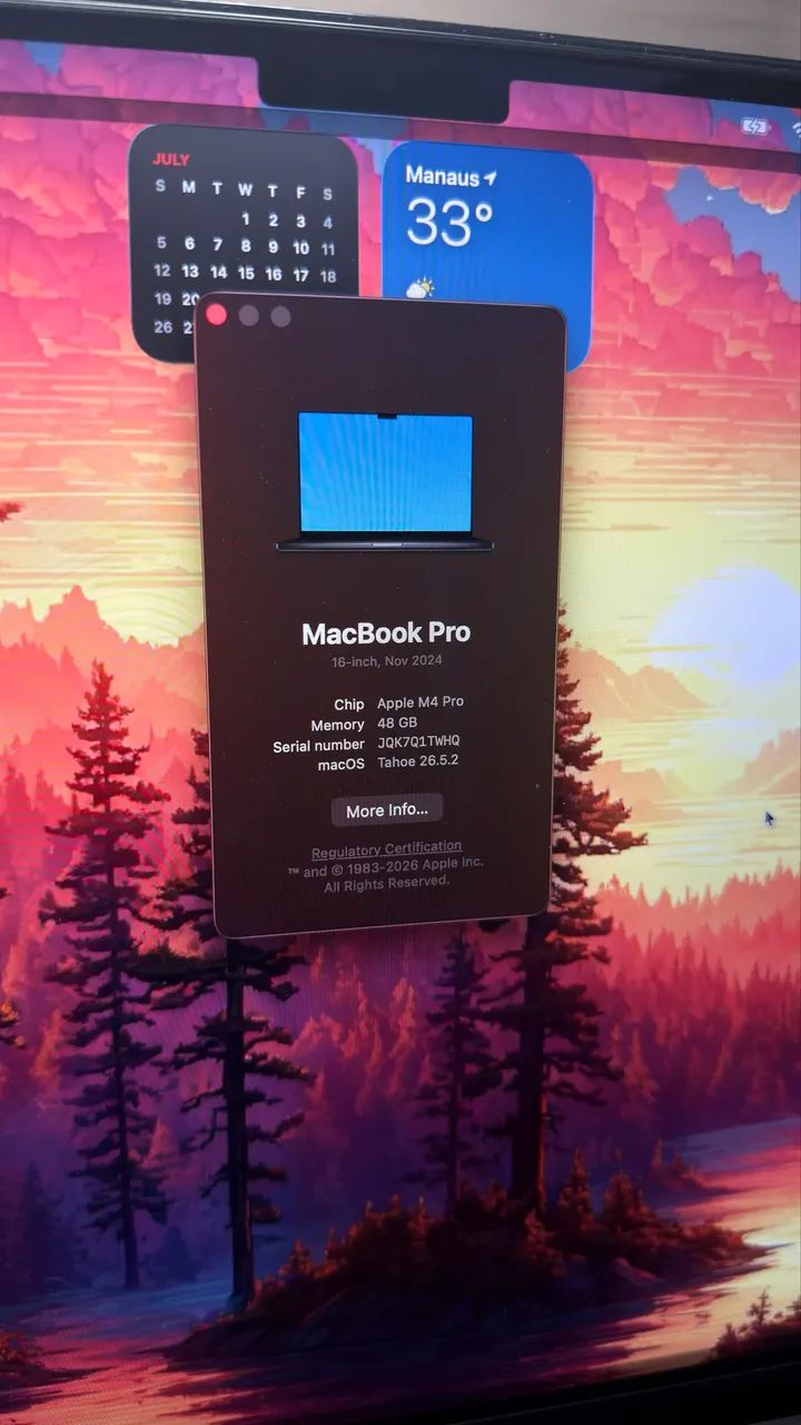 Macbook M4 Pro 16 polegadas 48Gb RAM 512 Gb Ssd - Foto 2