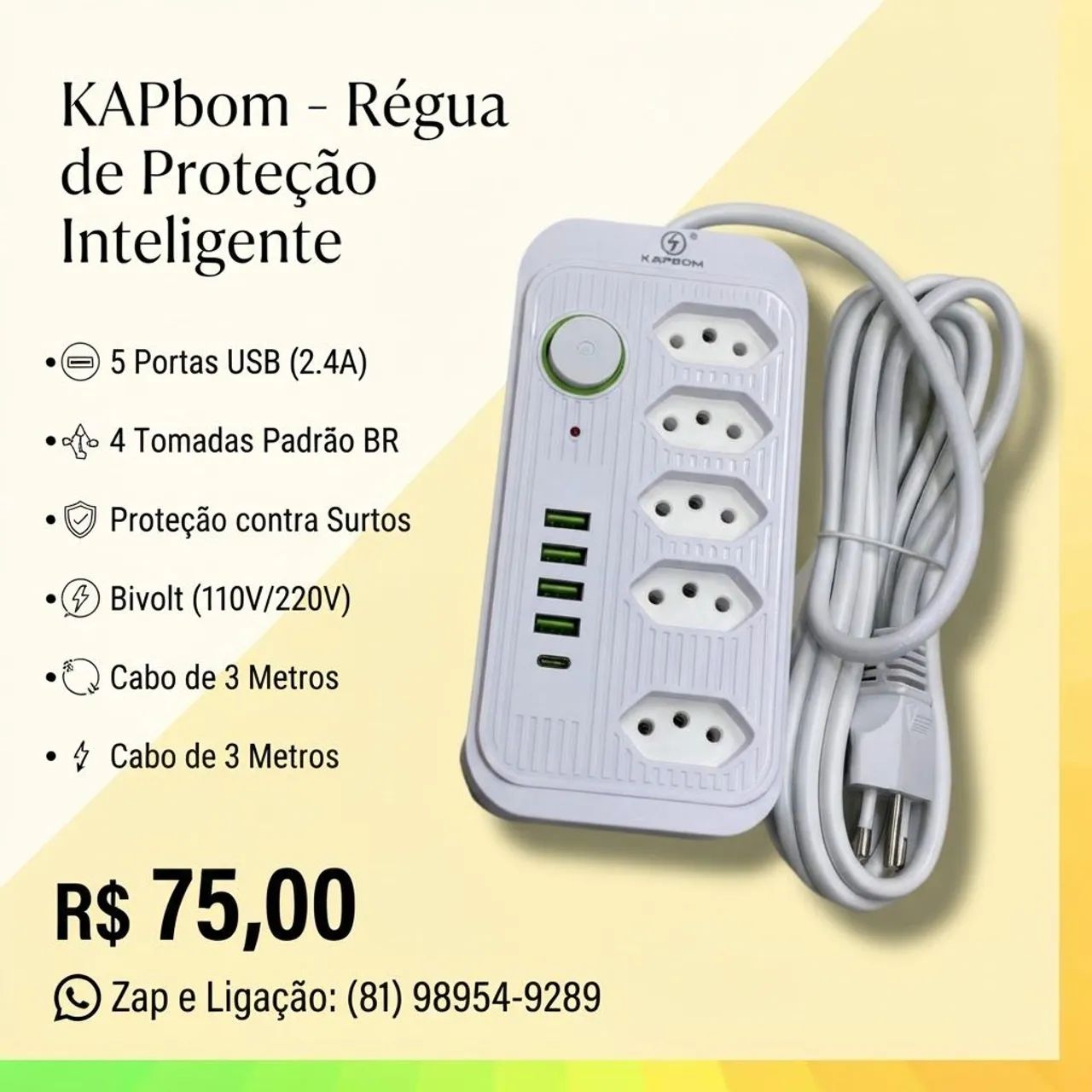 RÉGUA DE PROTEÇÃO INTELIGENTE 
