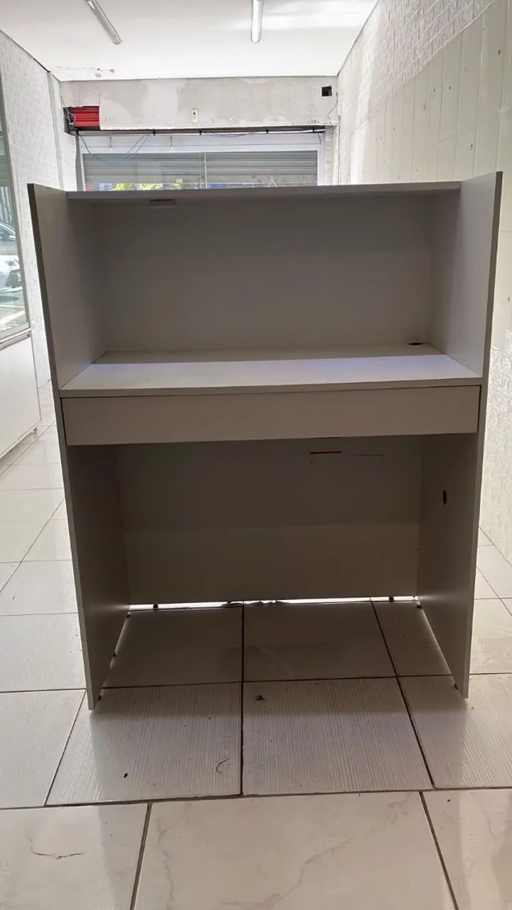 Balcão Caixa Branco com Gaveta - Foto 3