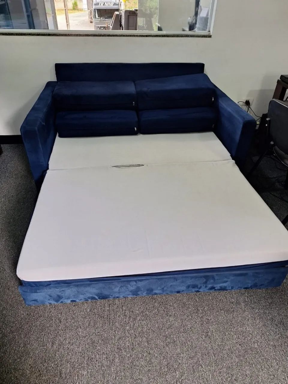 Sofá cama castor azul 2 lugares - Foto 4