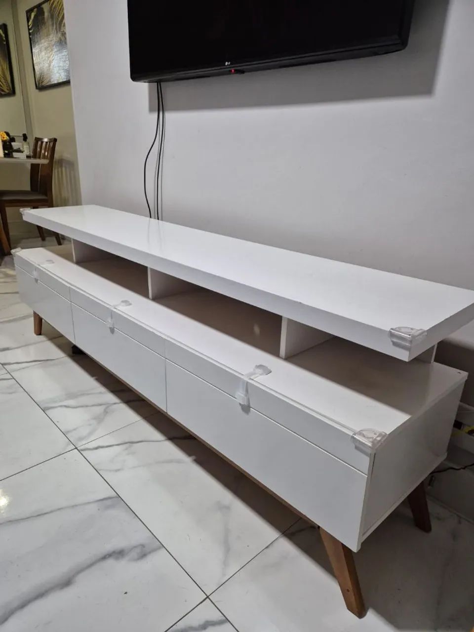 Rack de Sala com gaveteiros