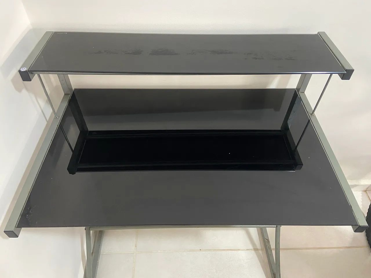 Mesa para escritório em vidro l. - Foto 3