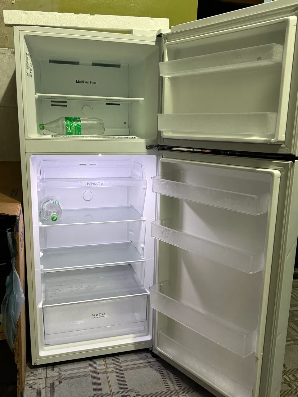 Geladeira LG inverter frosfree 375 litros + fogão 5 bocas tampo em vidro nunca usado  - Foto 3