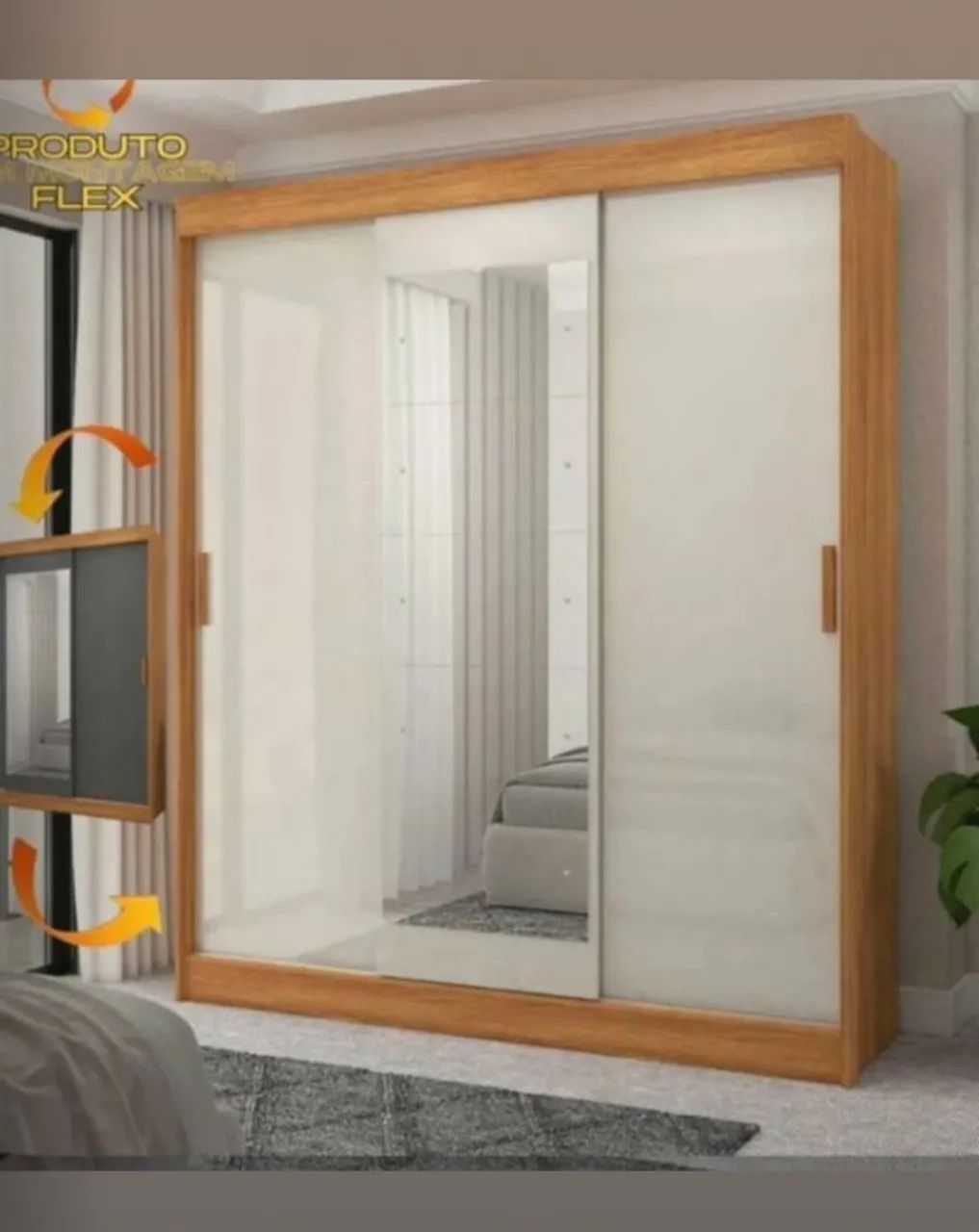 Guarda roupa de casal porta de correr 
