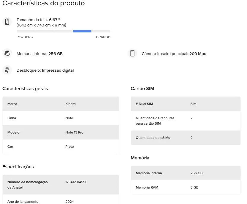 Smartphone Redmi Note 13 Pro 5g 256gb 8ram  - Foto 4