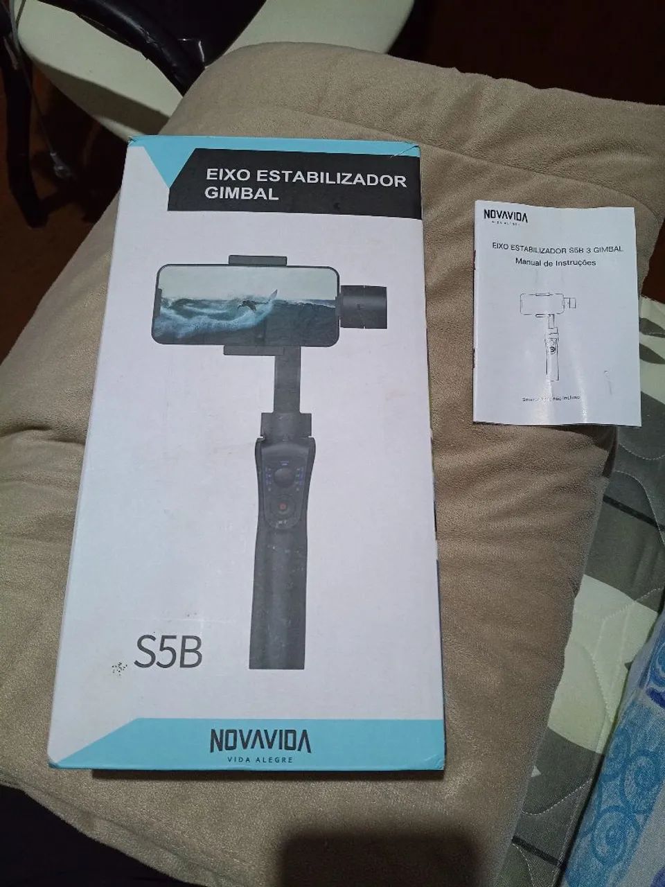 Estabilizador de celular Gimbal S5B + microfone!