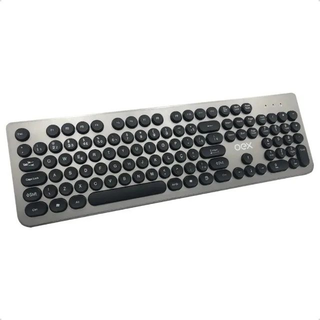 Combo Teclado e Mouse Wireless  Oex Pop+ Tm410, ABNT2, 1600DPI, Cinza 12x 9,42 - Foto 3