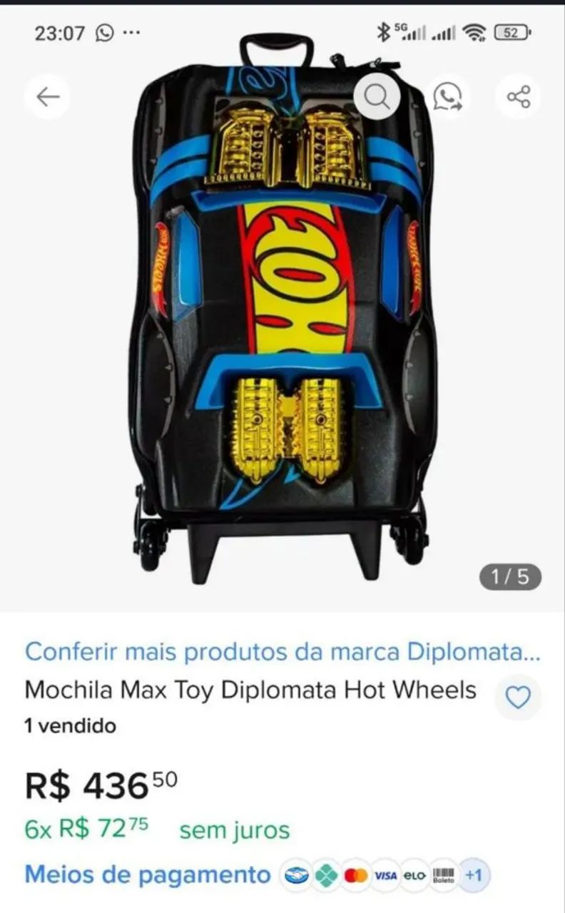 MOCHILA HOT WHEELS - Foto 2