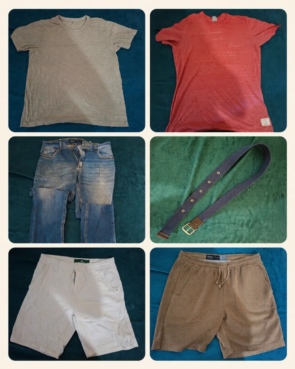 Lote com 36 Roupas Masculinas Usadas - Camisetas, Jeans, Bermudas e Polos - Foto 4