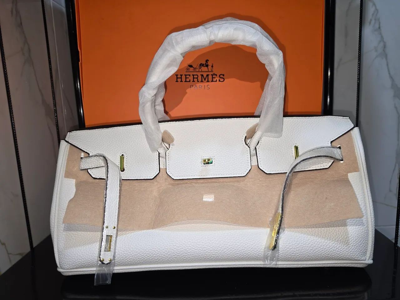 Bolsa Hermes Birkin, branca  - Foto 2
