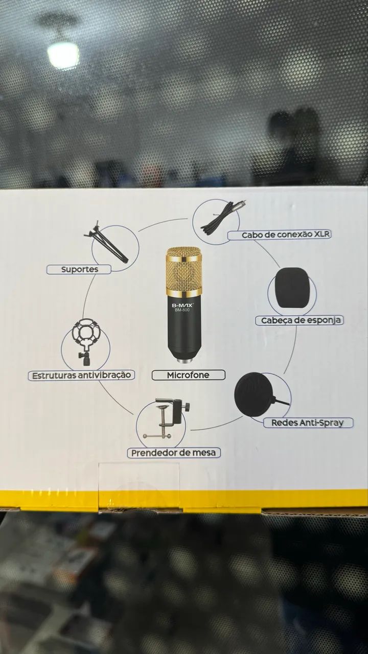Microfone Condensador Profissional BM-800 com Kit Braço e Pop Filter - Foto 2