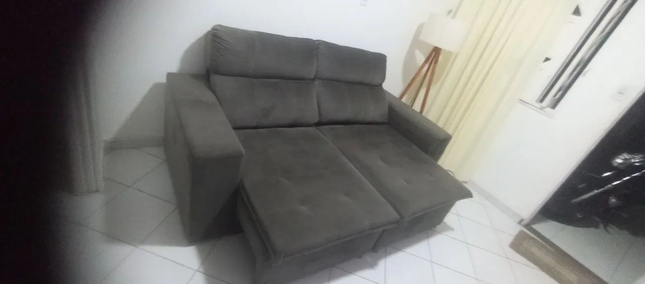 Sofá retrátil 3 lugares 