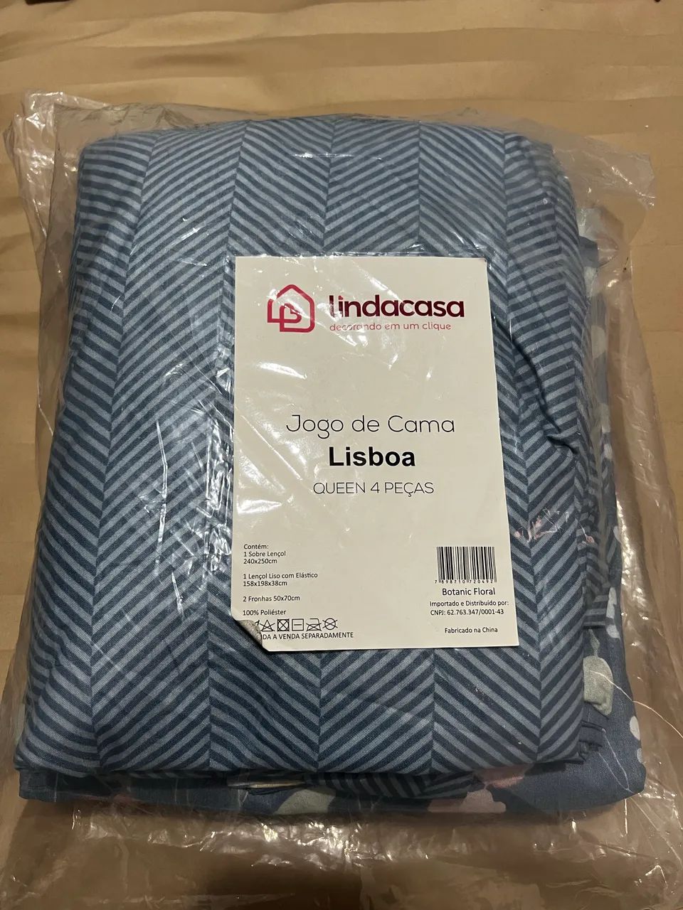 Jogo de cama Lisboa queen 4 peças Lindacasa  - Foto 3