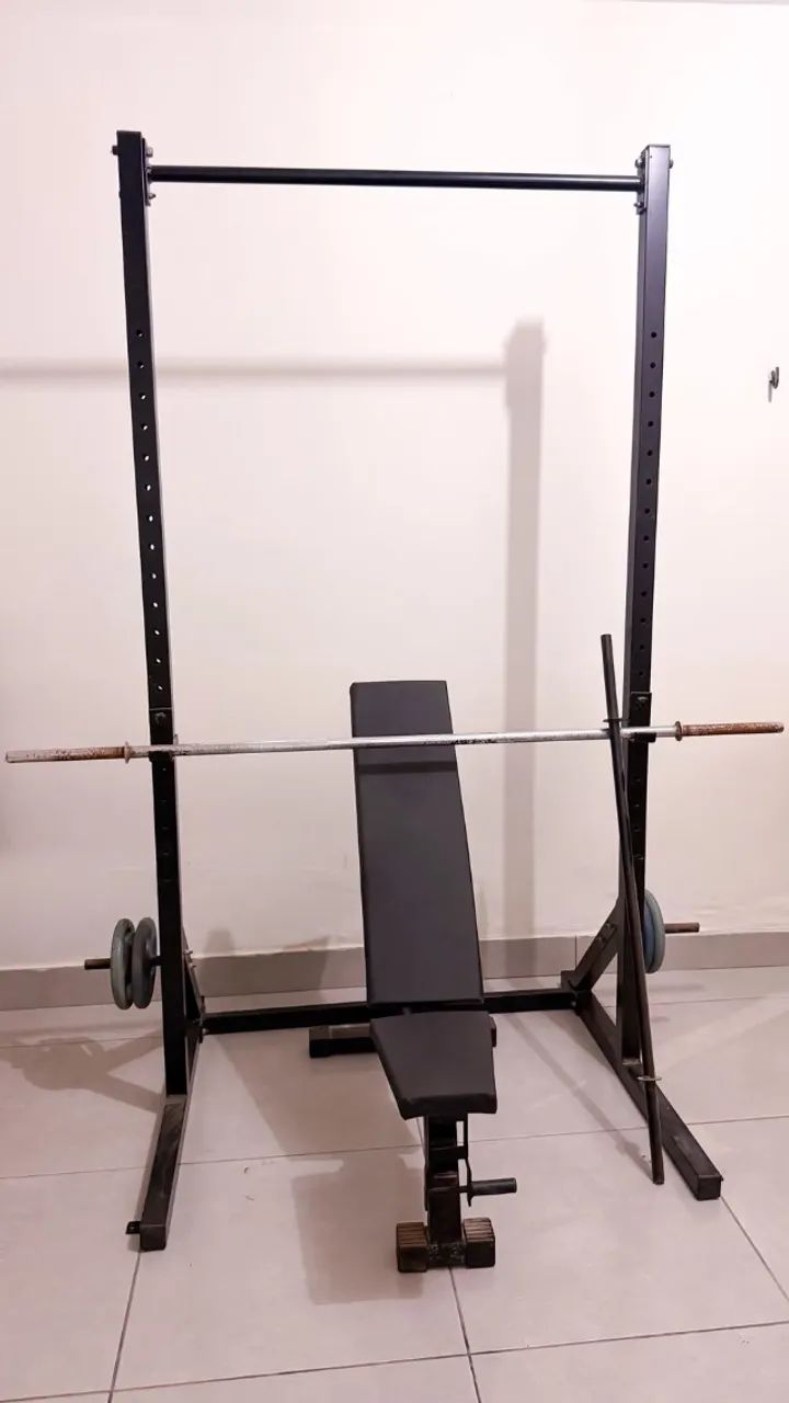 Rack de agachamento aparelho de academia e exercicios