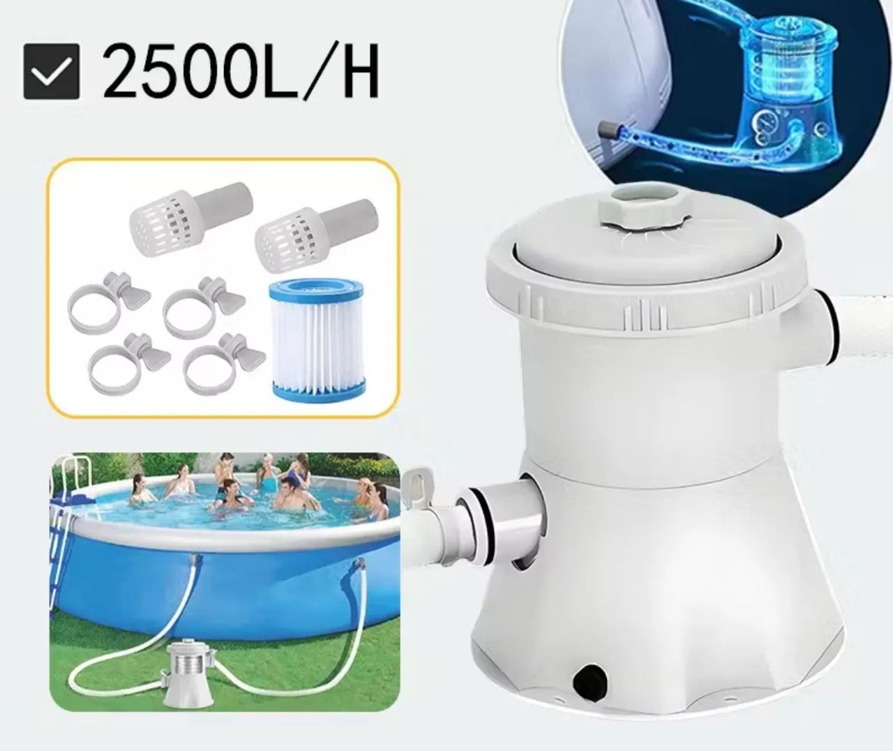 Filtro bomba piscina 