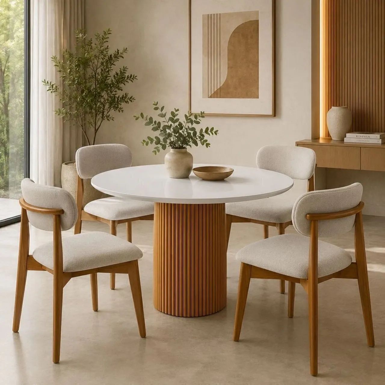 Conjunto de Mesa Redonda Wendy e Cadeiras Lara 90X90 cm - Foto 2
