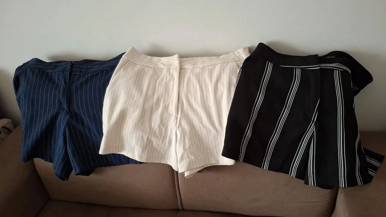 Kit com 3 shorts feminino 