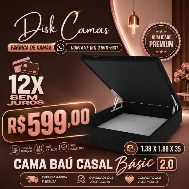 Durma Melhor e Organize Seu Quarto com a Cama Baú Casal Basic 2.0