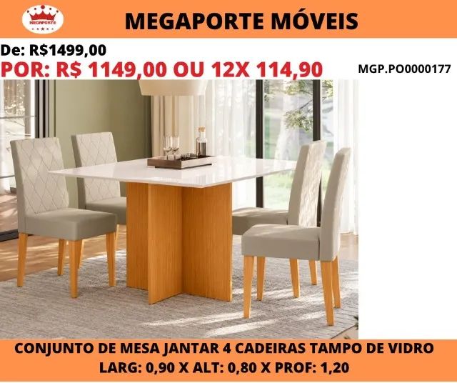 MESA DE JANTAR 4 LUGARES  - Foto 2