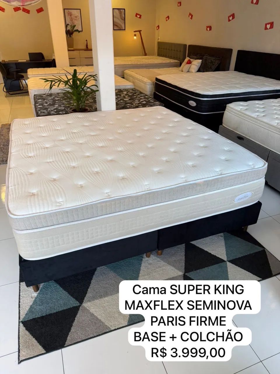 Cama box KING MAXFLEX SEMINOVA TOP - Entrego! 
