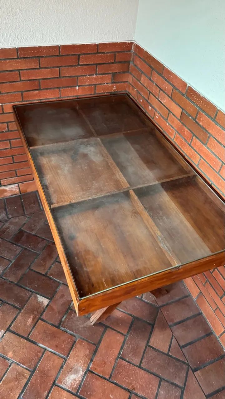 Mesa Vidro e Madeira + 2 Cadeiras  - Foto 2