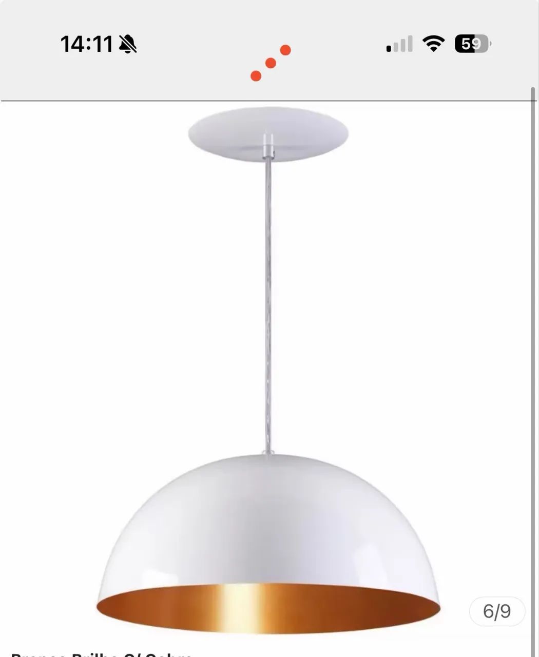 Vendo pendente meia lua Tok Stok