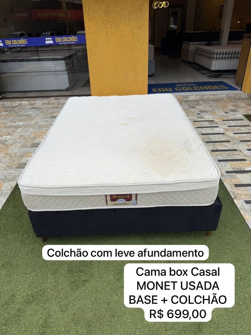 Cama box CASAL MONET USADA TOP - ENTREGAMOS  - Foto 4
