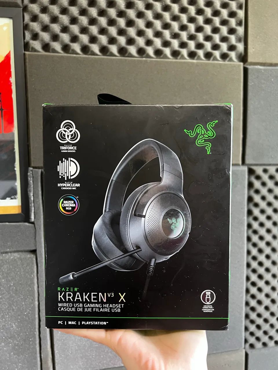 HEADSET RAZER KRAKEN V3 HEADSET GAMER USB CHROMA PC E CONSOLE 
