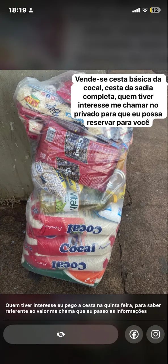 Vende- se cesta básica 