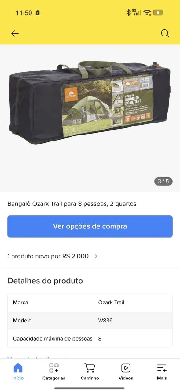 Barraca Camping Ozark 8 pessoas - Foto 2