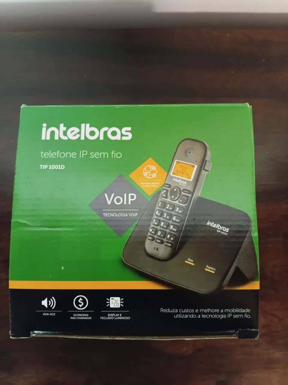 Telefone IP sem fio DECT Intelbras TIP 1001D. 