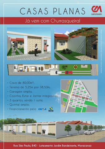 Casa Plana - Bandeirantes Maracanaú - Documentação Incluso - Fino Acabamento - Foto 5