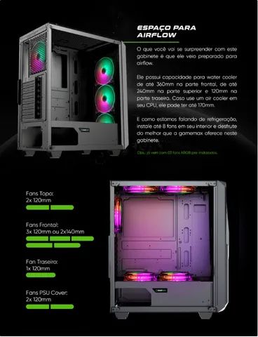 Gabinete Gamer Gamemax Revolt,…