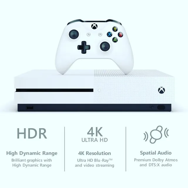 Xbox One S 500Gb + 1 Controle + 2 Jogos Brinde + Frete Grátis