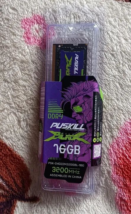 Memória ram DDR4 para Laptop - PUSKILL Blade - 16GB 3200MHz - Nova!