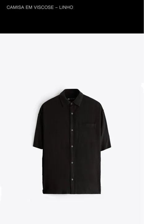 Camisa viscolinho Zara 